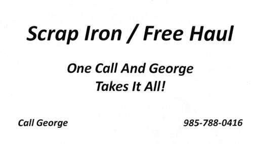 Scrap Iron / Free Haul